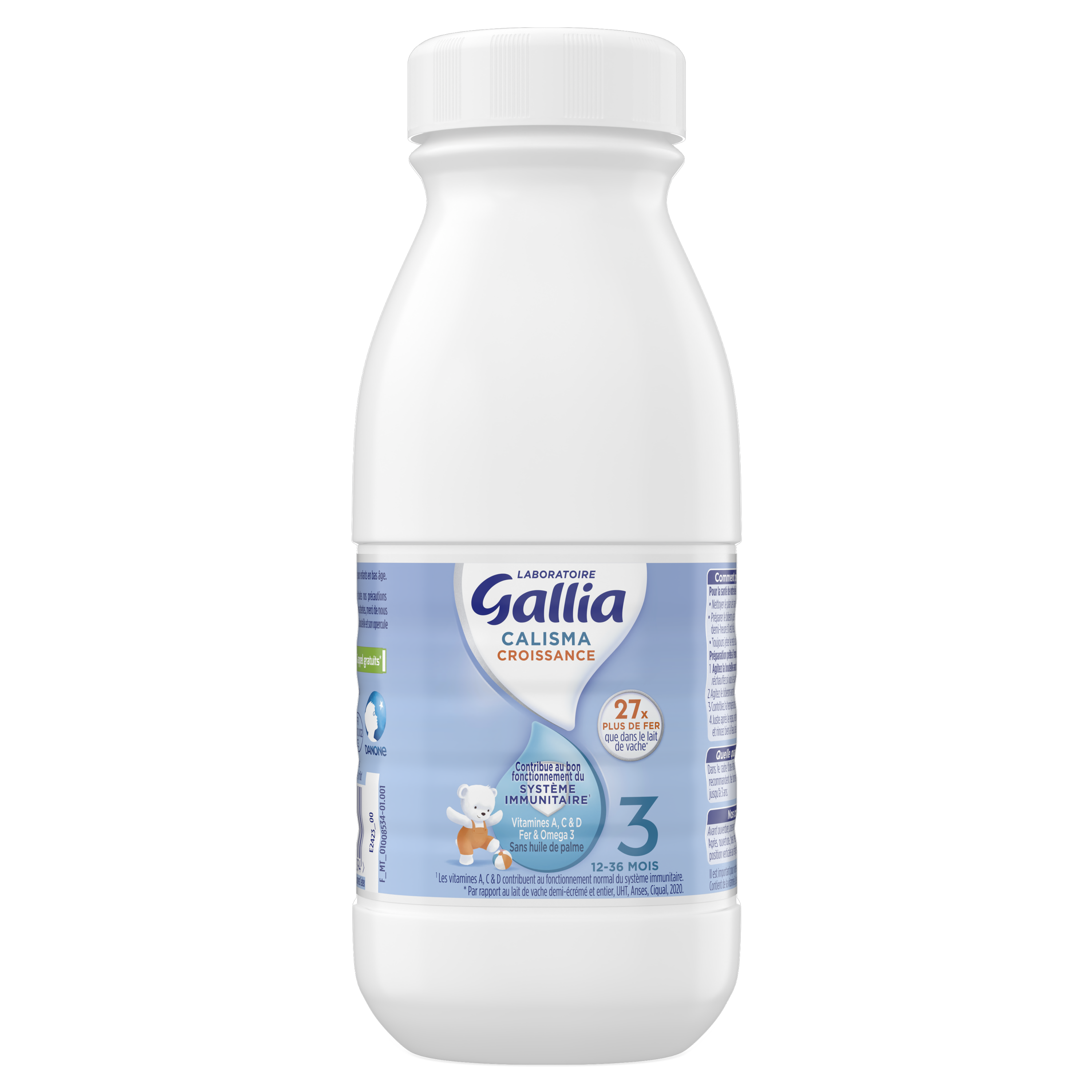 PharmaVie - GALLIA CALISMA CROISSANCE Lait liquide 4 Bouteilles/500ml